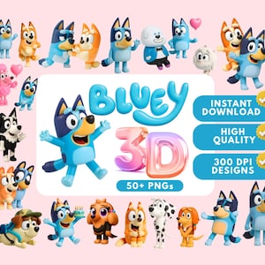 Blue Dog Lover&#39;s Dream: Ultimate Bundle for 3D Art and Prints, Digital dog art