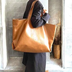Oversized Tote Bag Geschenk für Mama Handtasche für Sie und Ihn Reisetasche Einfache Lässige Große Schultertasche Weiches Leder Shopper Einkaufstasche Mama Tag