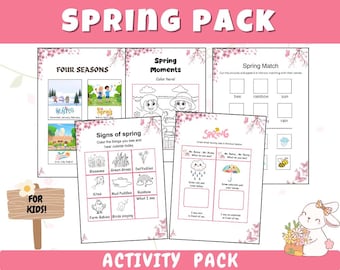Spring Activity Pack for Kids | Preschool & Kindergarten (PDF)
