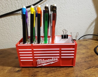 Milwaukee Toolbox Pencil/Pen Holder for Desk