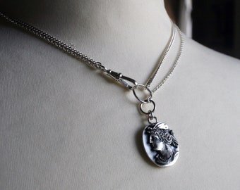 Sterling Silver Cameo Necklace