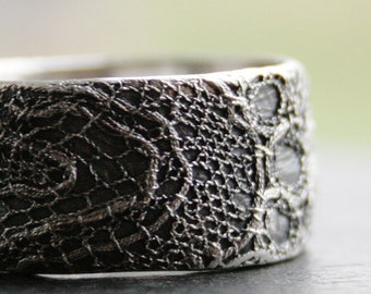 Lacey no 30 - sterling silver lace ring -  made to order in your size