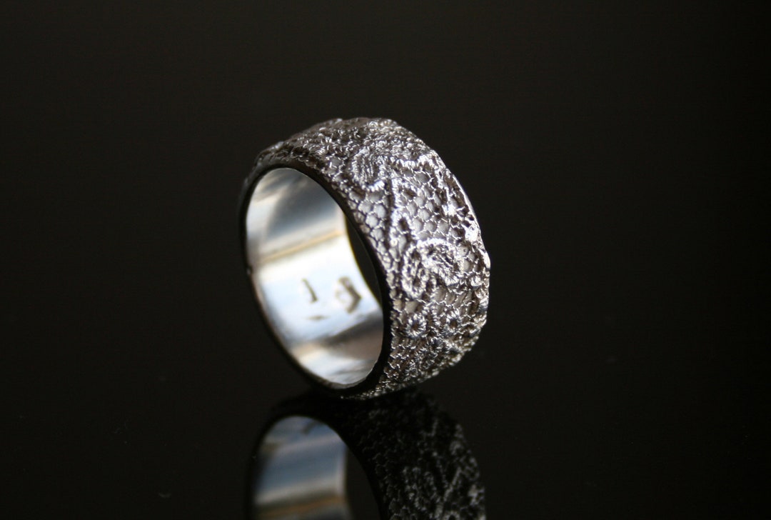 Lacey No 45 Sterling Silver Lace Ring. Ready to Ship in Size - Etsy