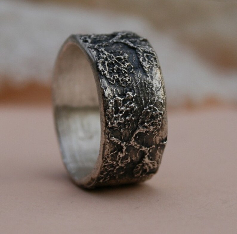 Silver Ring With a Vintage Lace Pattern Made to Order in Etsy