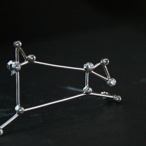 ARIES Constellation Brooch sterling silver and brilliant cut cubic zirconia READY to SHIP image 1