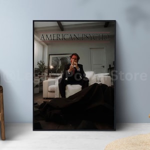 Élégance psychotique : affiche minimaliste de Patrick Bateman - American Psycho