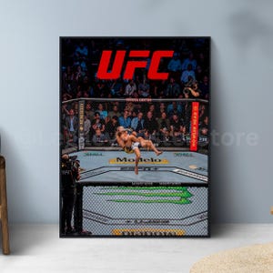 UFC Action Poster | Ultimate Fighting Championship Wall Art | Sports & MMA Decor | Iconic UFC Moment Print