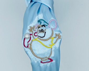 Custom Disney Cinderella Mouse Gus satin fabric knotted headband Perfect for kids and adults