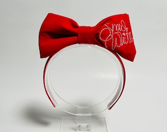 Custom Snow White autographed bow headband  Perfect size for kids & adults