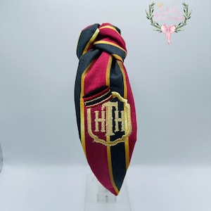 Custom Disney Hollywood Tower of Terror cast member bellhop inspired embroidered knotted headband Perfect for kids & adults