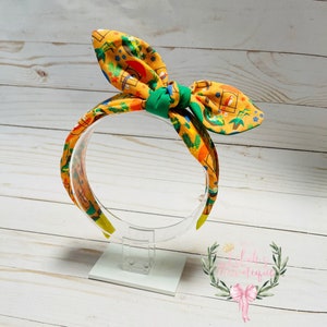 Custom Disney Enchanted Tiki Room bird fabric knotted headband Perfect  for girls and women