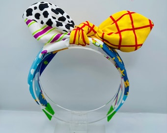Custom Andy’s Room Disney Toy Story Woody fabric knotted headband Perfect  girls and women