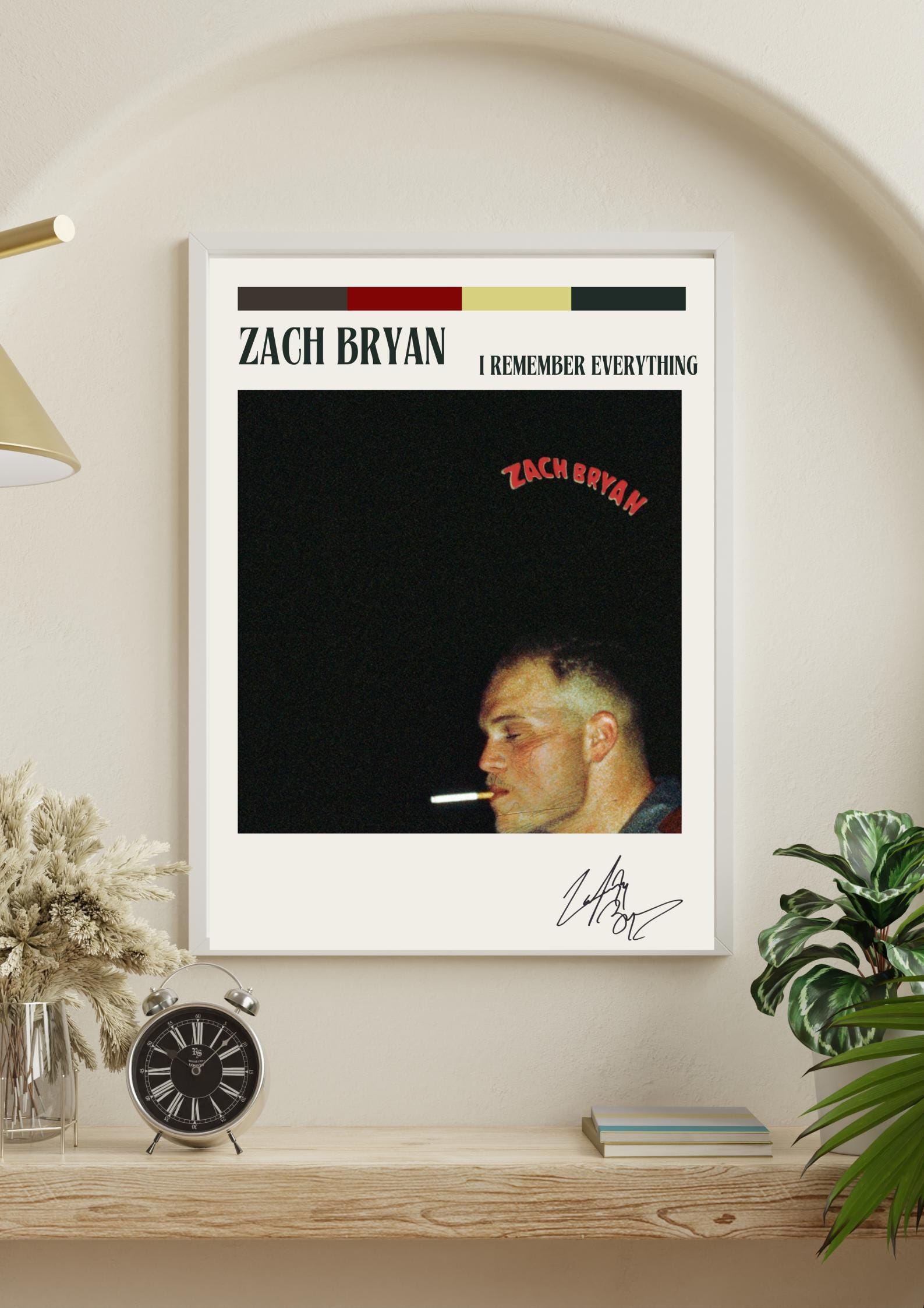 Zach Bryan poster, I remember everything, digital print