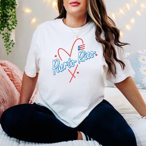I Love Puerto Rico Shirt, Puerto Rican Flag Tee, Gift for Puerto Rican, Gift for Hispanic, Gift for Latinas, Latino Gift, Taino Tee