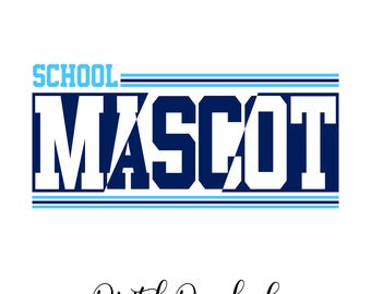 Custom Mascot SVG PNG: Retro School Spirit Design (Digital Download)