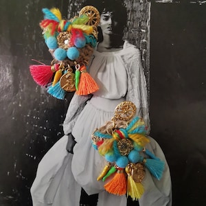 Fortuna, orecchini coffa, orecchini siciliani, orecchini folk, orecchini italiani, orecchini tradizionali, orecchini Gipsy,italian goodluck