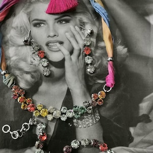 Bosco incantato, parure swarovski, collana Anna Wintour, collana sari