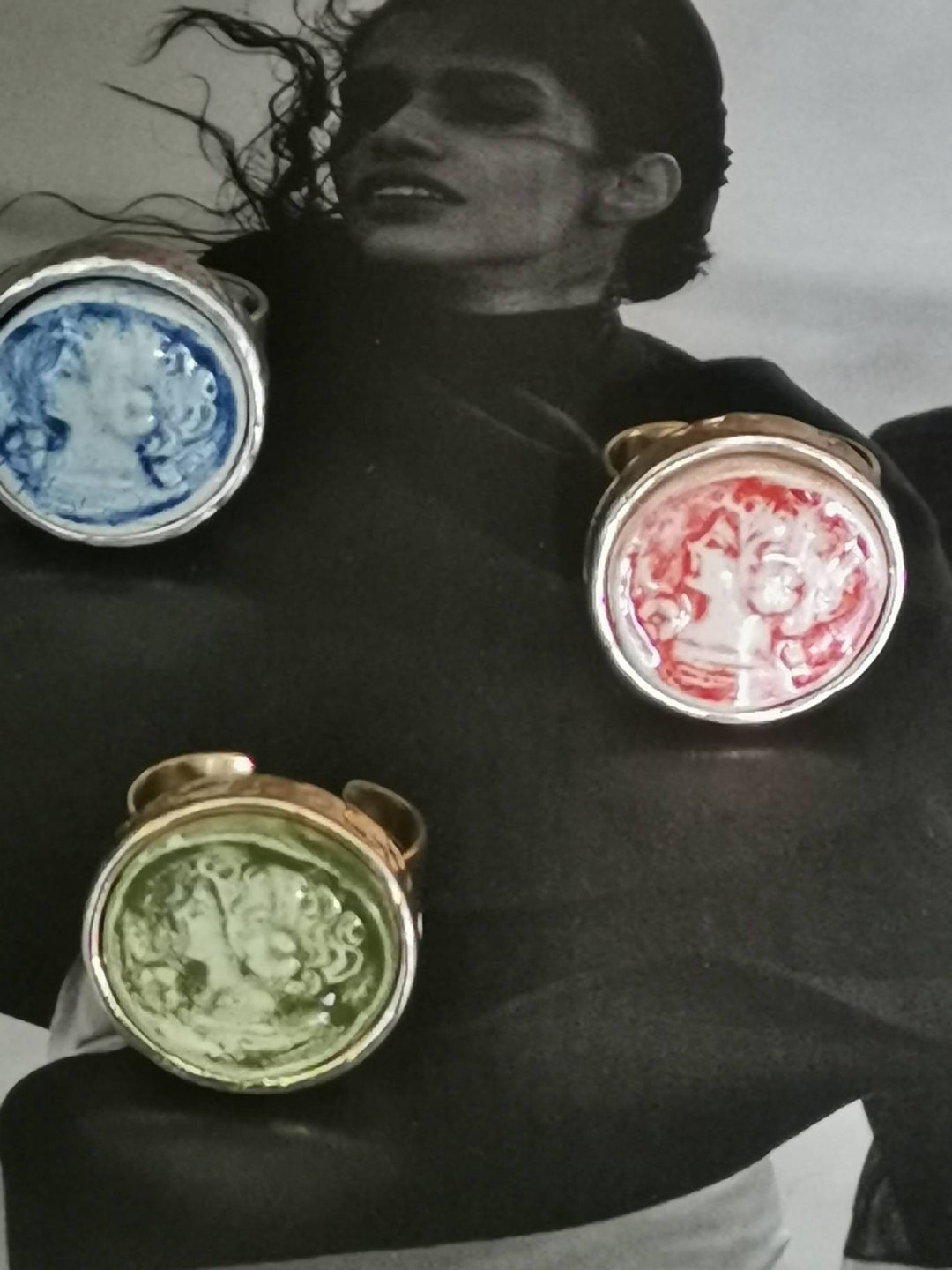 Anello In Argento Sterling 925 Massiccio, Piccolo Anello Con - Foto 13