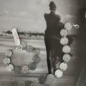 Bracciale lira, riproduzione moneta, bracciale folk, bracciale italiano, bracciale Gipsy, bracciale glamour,bracciale con monete