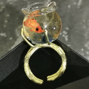 Fishbowl ring, dollhouse ring, summer ring, kidult, italian sea ring, gipsy
