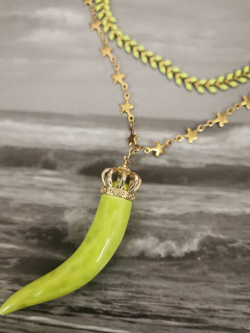 Ischia Italian Good Luck Necklace Folk Necklace Ceramic Etsy