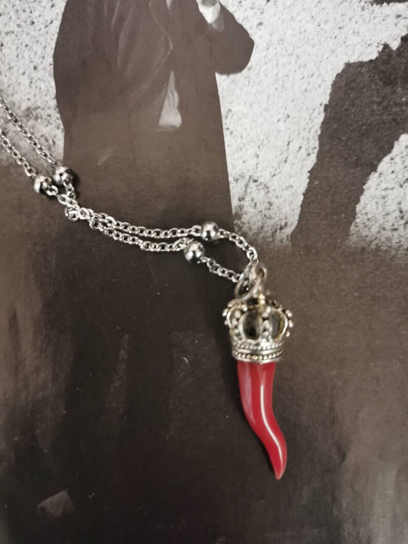Italian horn man necklace baroque good luck Etsy