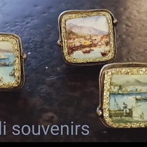 VEDUTA ITALIANA,Anello ricordo, paese italiano, anello italiano, barocco, Napoli,souvenir rings,