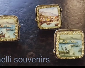 VEDUTA ITALIANA,Anello ricordo, paese italiano, anello italiano, barocco, Napoli,souvenir rings,