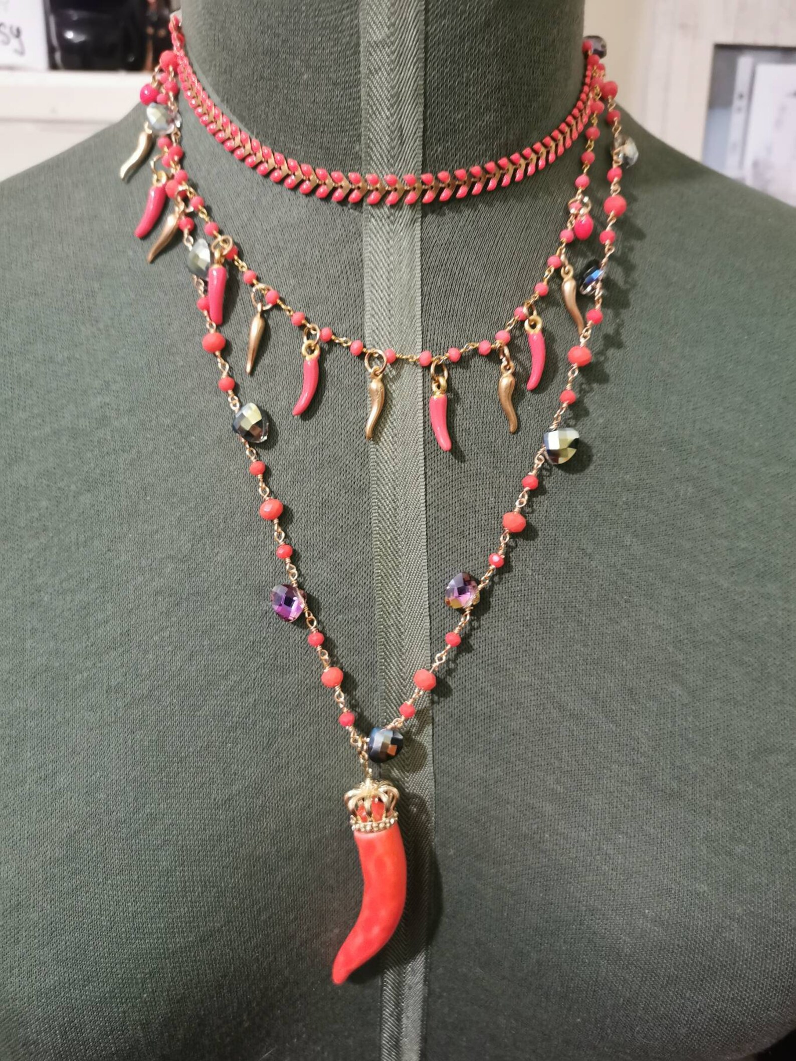 AMALFI Italian Good Luck Charms Italian Necklace Ceramic Etsy