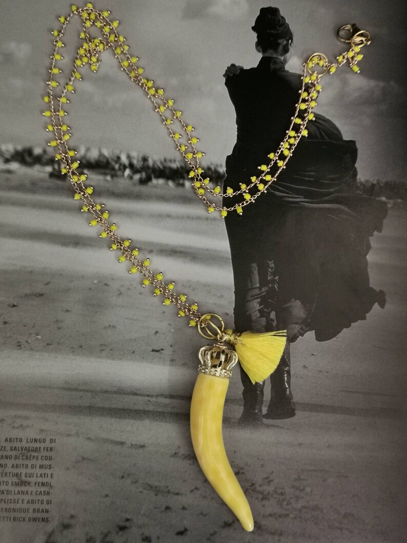 Happy Italy Italian Horn Necklace Italian Good Luck Charms Etsy