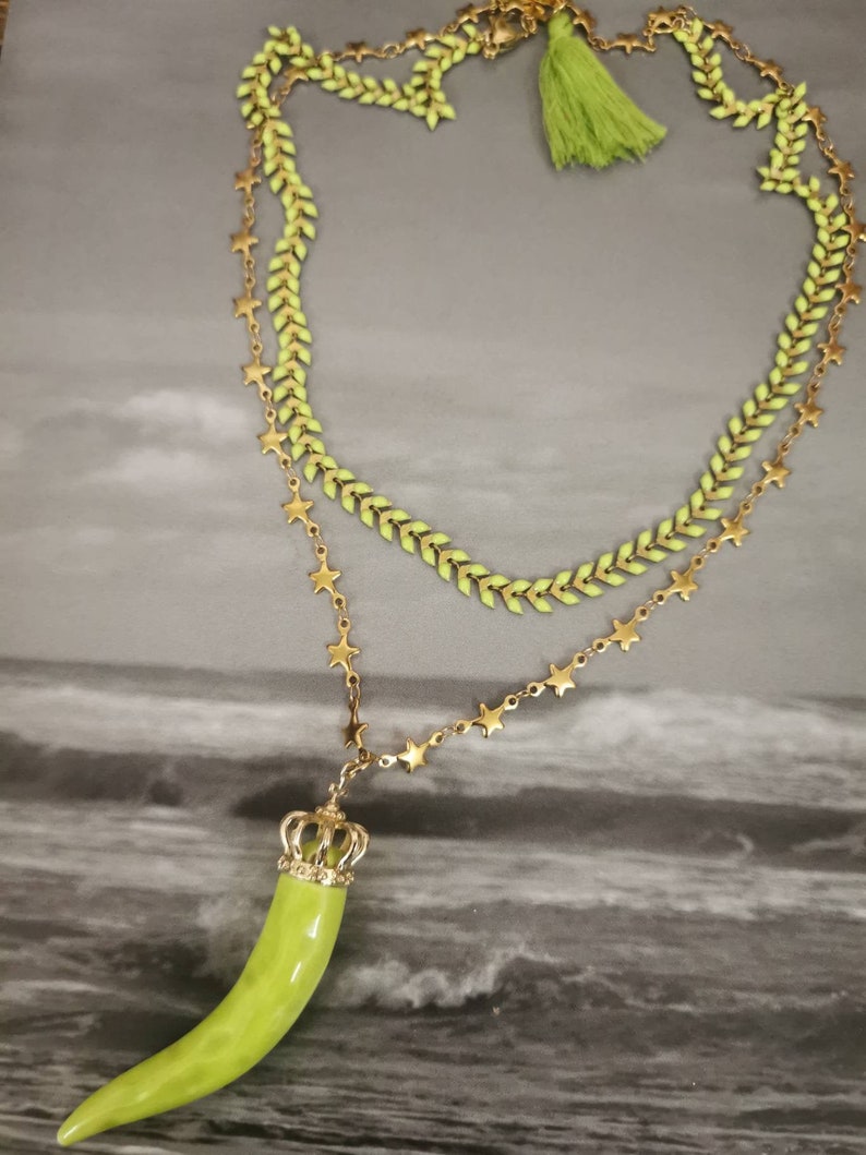 Ischia Italian Good Luck Necklace Folk Necklace Ceramic Etsy