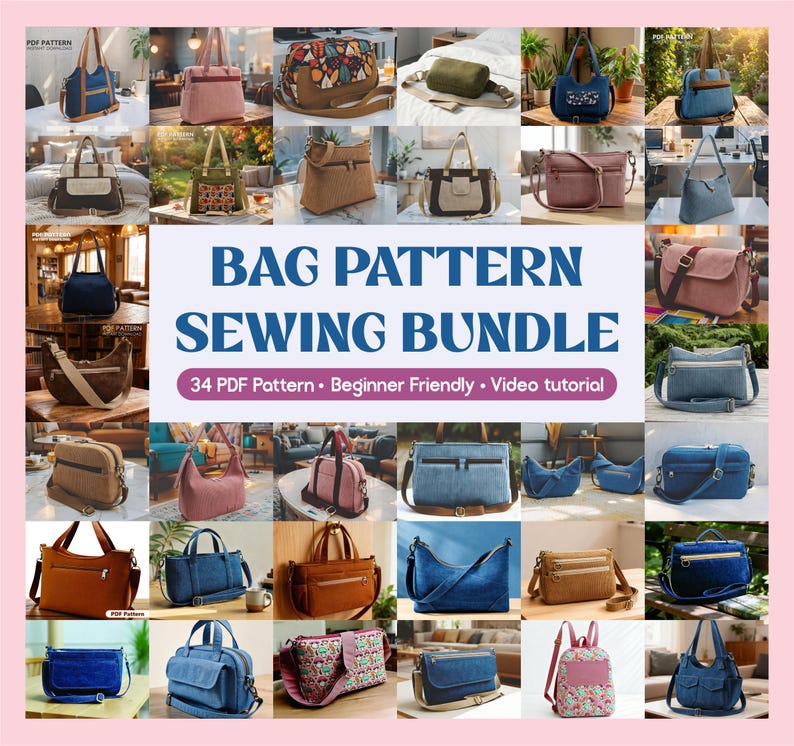 Bag Sewing Pattern | Bundle | Pack | PDF | Instant Download - Etsy