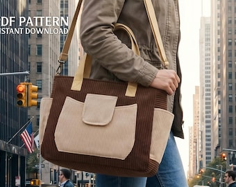 Bag Sewing Pattern | tote Bag | PDF ( instant download )
