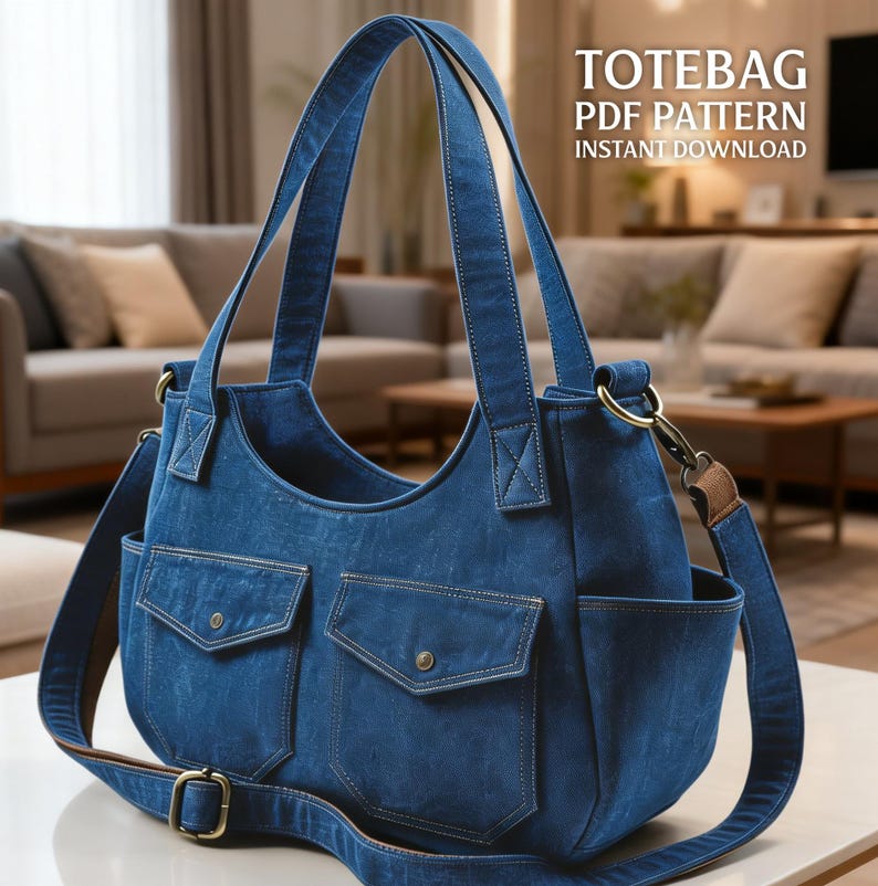 Bag Sewing Pattern | Tote Bag | PDF ( Instant Download ) - Etsy