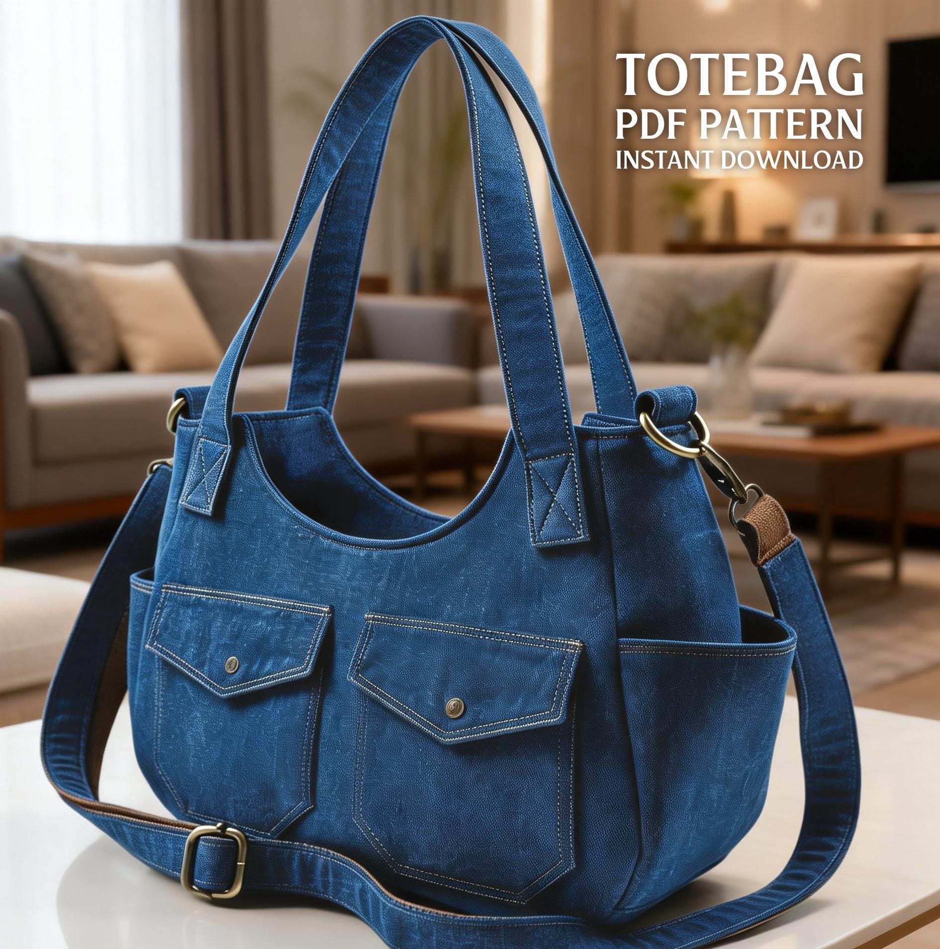 Bag Sewing Pattern | Tote Bag | PDF ( Instant Download ) - Etsy