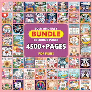 Printable Coloring Pages bundle For Kids, Toddlers, Preschoolers, Coloring Book Coloring Page Preschool Kindergarten Homeschool Printables