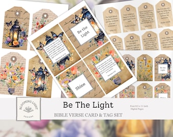 Be The Light Bible Verse Card & Tag Set