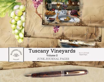 Tuscany Vineyards Junk Journal Paper Set Volume 2