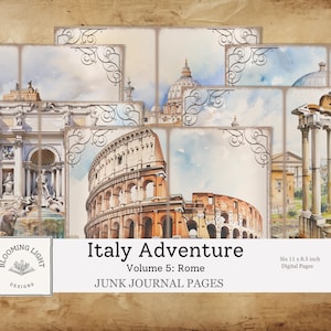 Italy Adventure Junk Journal Paper Set Volume 5: Rome