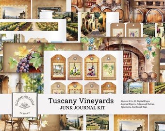 Tuscany Vineyards Junk Journal Kit