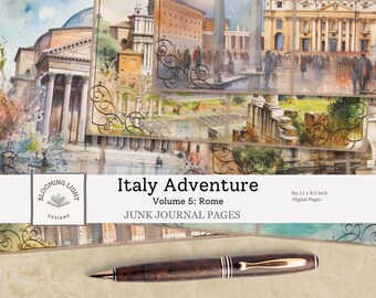 Italien Adventure Junk Journal Papier Set Band 5: Rom