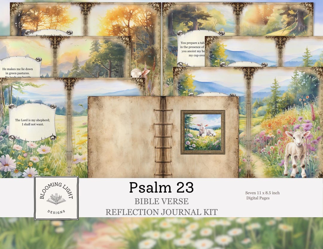 Psalm 23 Bible Verse Reflection Journal Kit - Etsy