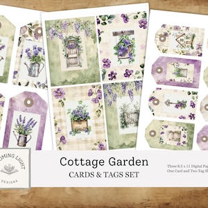 Cottage Garden Junk Journal Cards & Tags Set