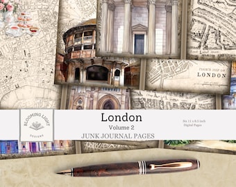 London Junk Journal Paper Set 2