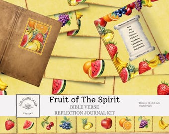 Fruit of The Spirit Bible Verse Devotional Journal Kit