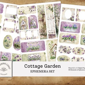 Cottage Garden Junk Journal Ephemera Set