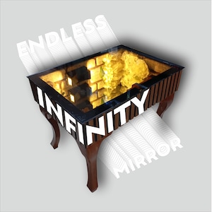 Flowers Endless Mirror Table infinity coffe table 3d coffe table