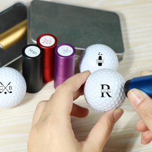 Custom Golf Ball Stamp Box, Personalized Golf Stamps, Gift for Golfer, Golf Ball Marker, Golf Accessories, Gifts For Men, Fathers Day Gift