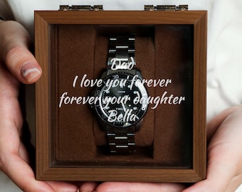 Watch Box Personalized, Anniversary Gifts for Him, Watch Case for Men, Gifts for Dad, Grandpa Gift, Watch Storage Case, Dad Birthday Gift