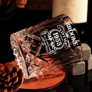 Personalized Aged To Perfection Glass Whiskey, Birthday Gift For Him, Husband Gift, Birthday Gift, Cheers To 70 Years, grandpa Birthday Gift